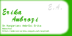 erika ambrozi business card